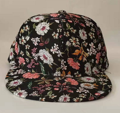 平眉花布帽